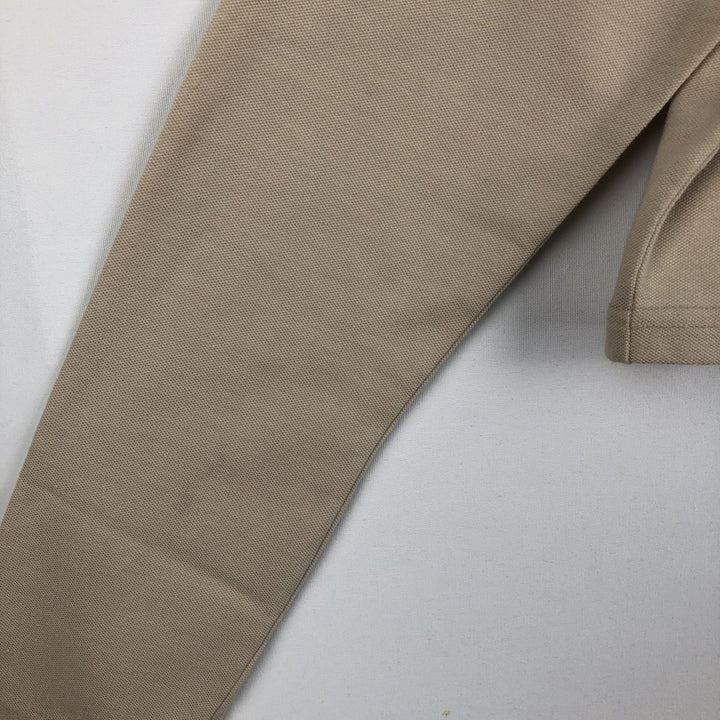 Playboy Missguided cropped long-sleeve polo shirt, women's size XS (approx.) polyester Beige type Vintage Second Hand