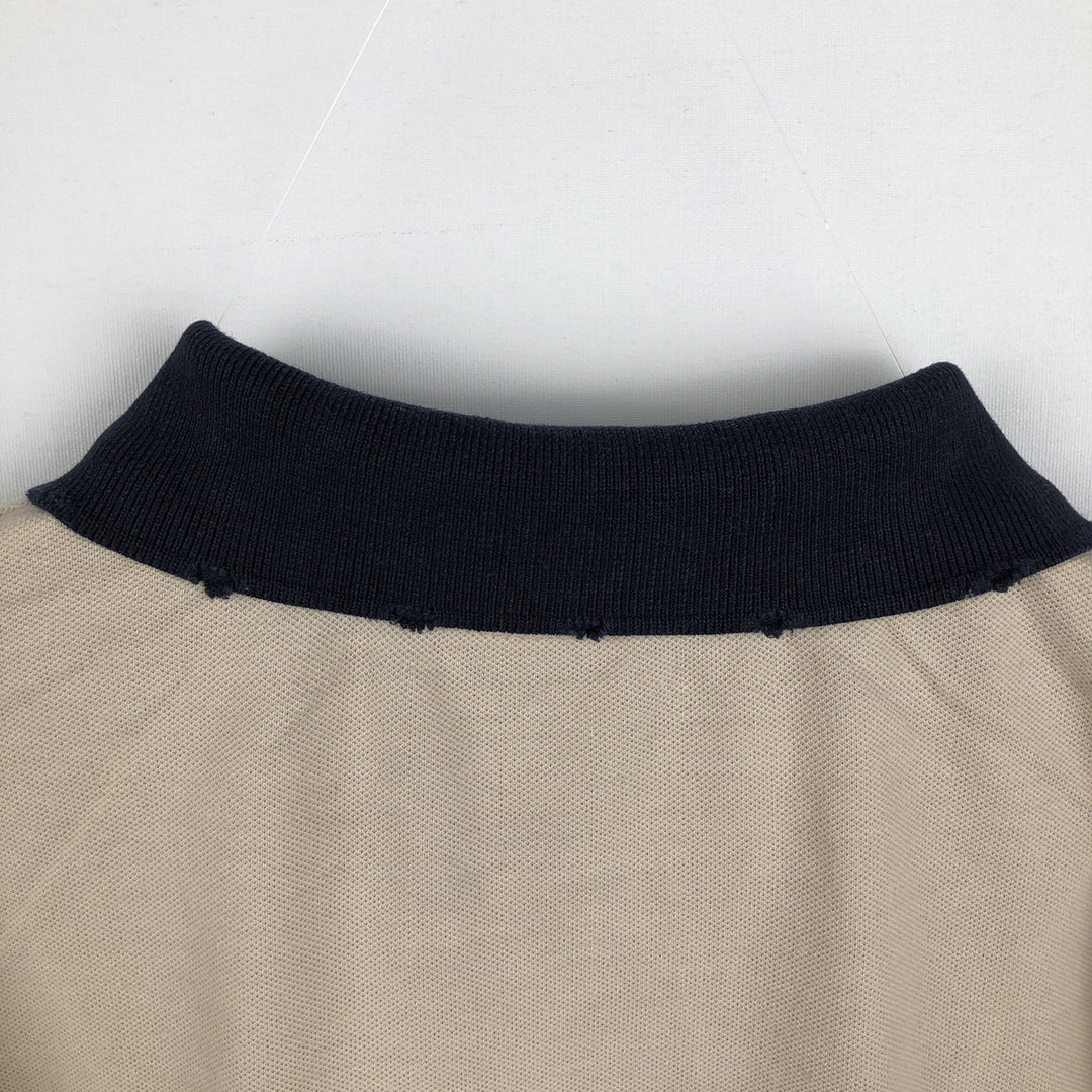 Playboy Missguided cropped long-sleeve polo shirt, women's size XS (approx.) polyester Beige type Vintage Second Hand