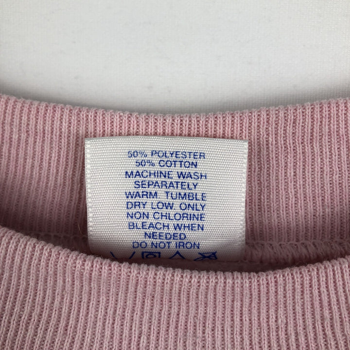 90'S ULTRA SWEATS Printed Sweatshirt, Made in USA, Women's Size L (Equivalent), Vintage cotton pink type Vintage Second Hand