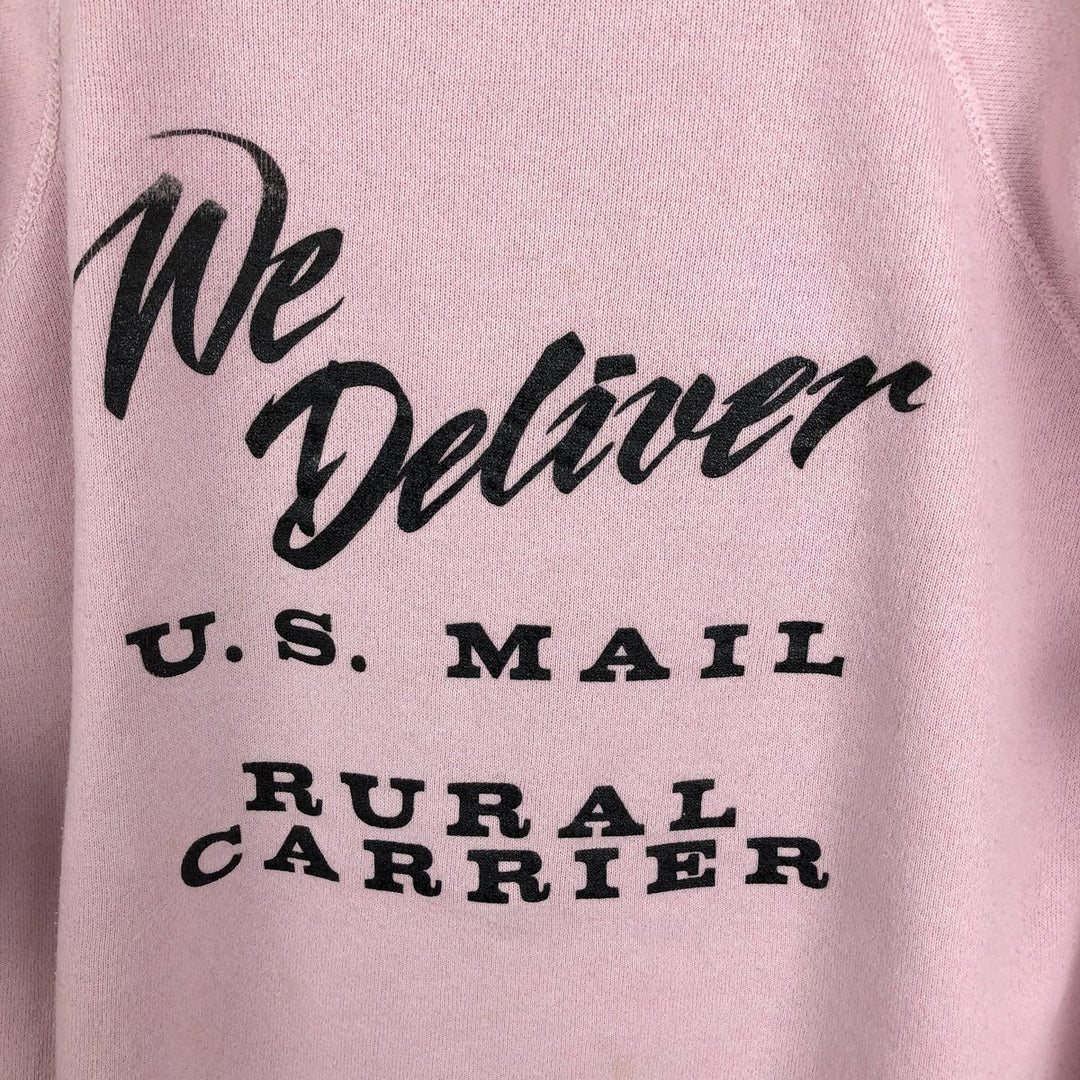90'S ULTRA SWEATS Printed Sweatshirt, Made in USA, Women's Size L (Equivalent), Vintage cotton pink type Vintage Second Hand