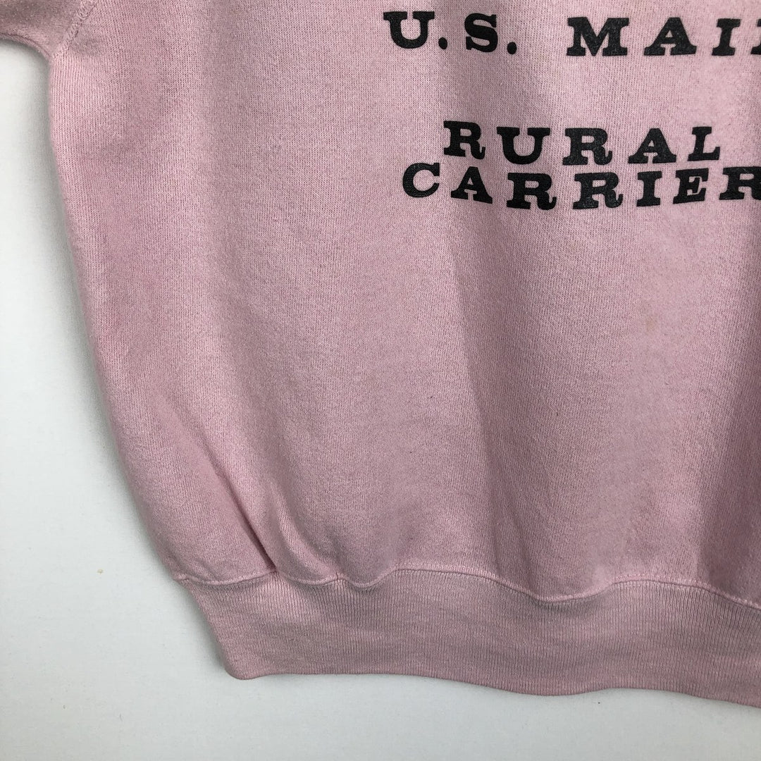 90'S ULTRA SWEATS Printed Sweatshirt, Made in USA, Women's Size L (Equivalent), Vintage cotton pink type Vintage Second Hand
