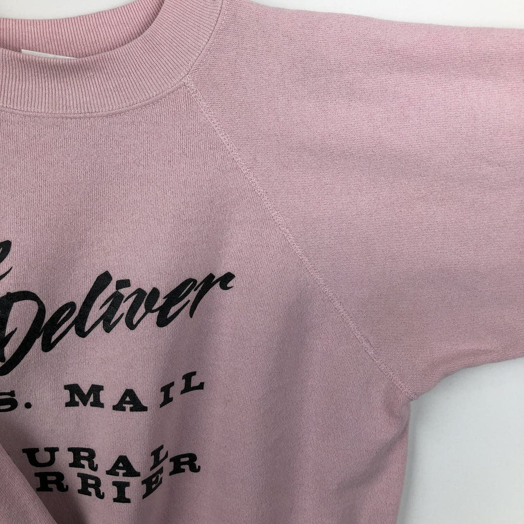 90'S ULTRA SWEATS Printed Sweatshirt, Made in USA, Women's Size L (Equivalent), Vintage cotton pink type Vintage Second Hand