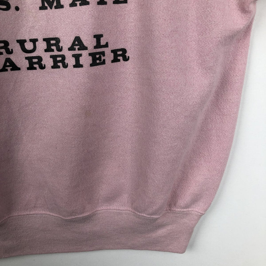 90'S ULTRA SWEATS Printed Sweatshirt, Made in USA, Women's Size L (Equivalent), Vintage cotton pink type Vintage Second Hand