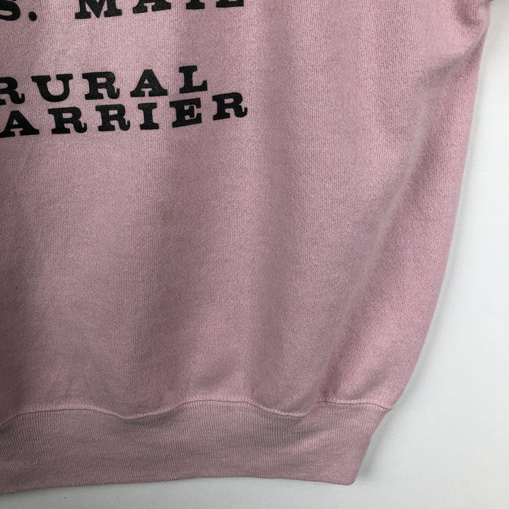 90'S ULTRA SWEATS Printed Sweatshirt, Made in USA, Women's Size L (Equivalent), Vintage cotton pink type Vintage Second Hand