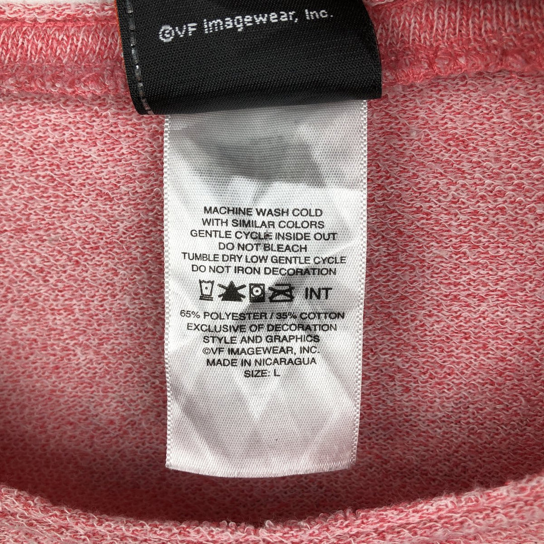 Harley-Davidson Skull Pattern Advertising Sweatshirt (Women's Size L) polyester pink type Vintage Second Hand