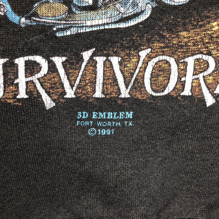 90'S Delta Harley-Davidson 3D Emblem Advertising Sweatshirt (Women's Size M) cotton black type Vintage Second Hand