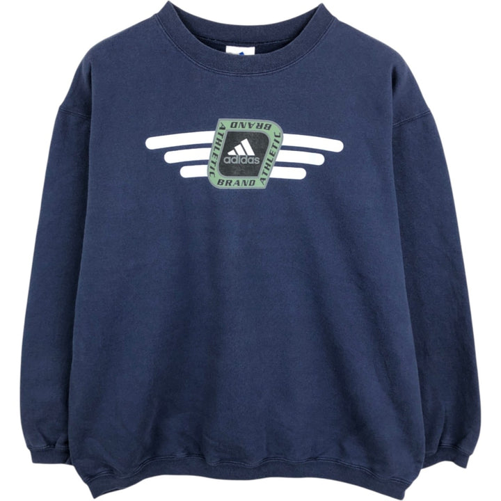 90s-00'S Adidas sweatshirt, made in Canada, women's size XL equivalent, vintage. cotton navy blue type Vintage Second Hand