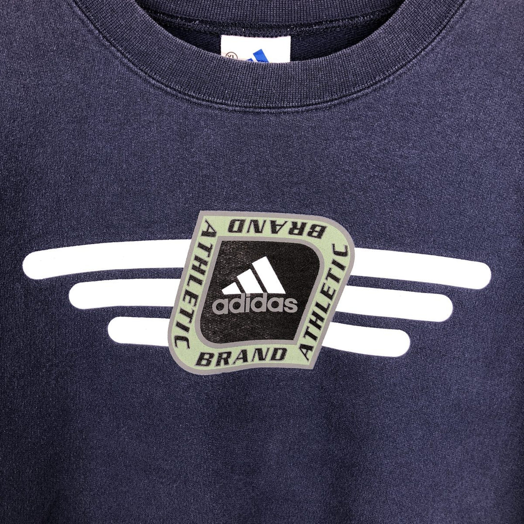 90s-00'S Adidas sweatshirt, made in Canada, women's size XL equivalent, vintage. cotton navy blue type Vintage Second Hand