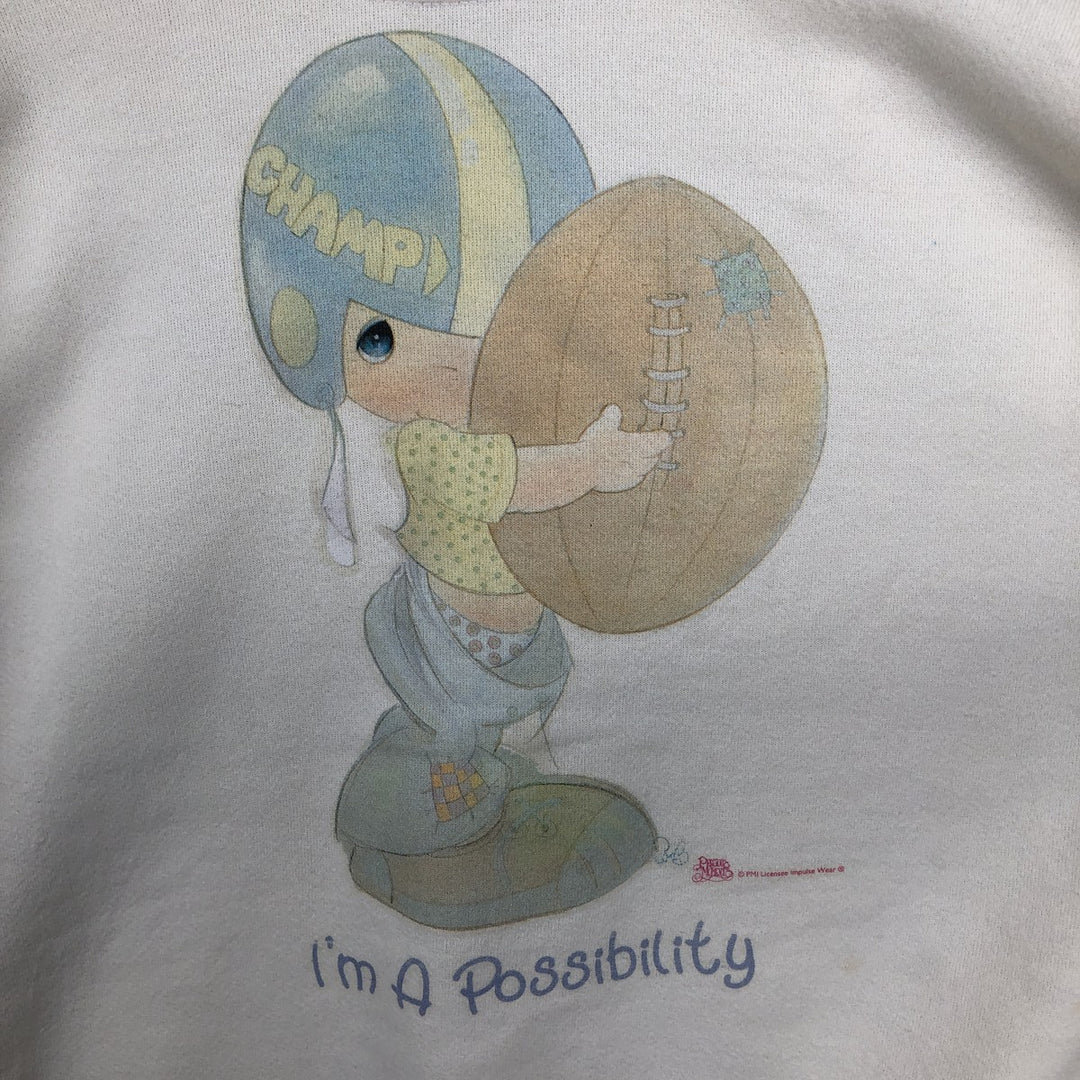 90'S Fruit of the Loom Precious Moments Character Sweatshirt (Women's XL equivalent) cotton yellow type Vintage Second Hand
