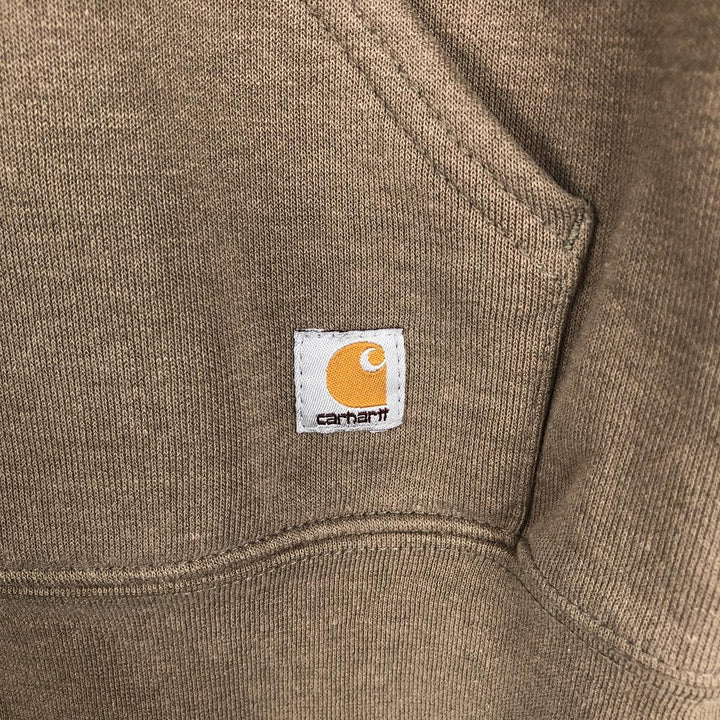 Carhartt FOR WOMEN Sweatshirt Full Zip Hoodie, Women's Size M cotton brown type Vintage Second Hand