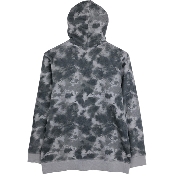 Nautica Tie-Dye Pattern Sweat Full-Zip Hoodie (Women's Size XL) cotton gray type Vintage Second Hand