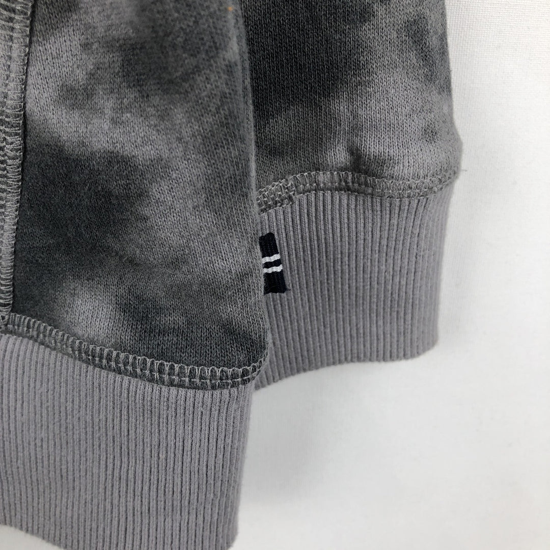 Nautica Tie-Dye Pattern Sweat Full-Zip Hoodie (Women's Size XL) cotton gray type Vintage Second Hand