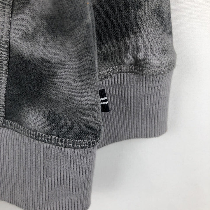 Nautica Tie-Dye Pattern Sweat Full-Zip Hoodie (Women's Size XL) cotton gray type Vintage Second Hand