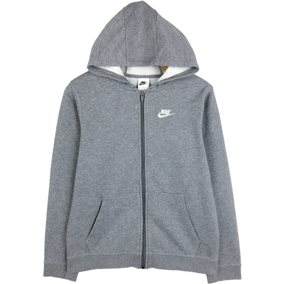 Nike Sweat Full Zip Hoodie, Women's, XL cotton gray type Vintage Second Hand