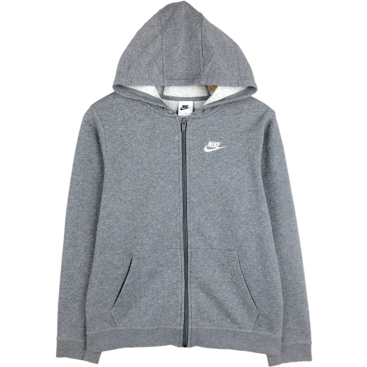 Nike Sweat Full Zip Hoodie, Women's, XL cotton gray type Vintage Second Hand