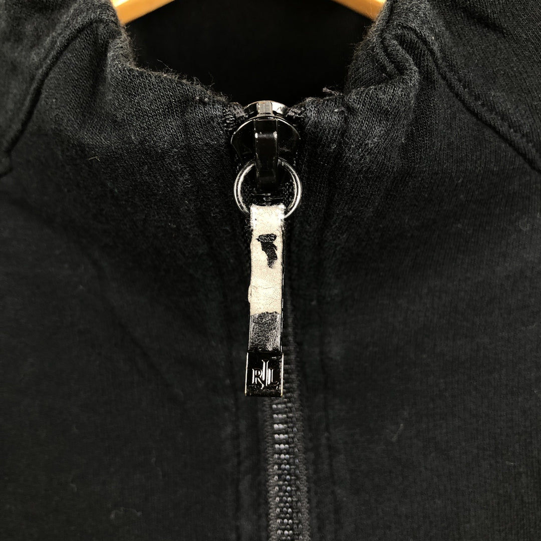 Ralph Lauren L-RL LAUREN ACTIVE Native Pattern Full-Zip Sweatshirt (Women's Size M) cotton black type Vintage Second Hand