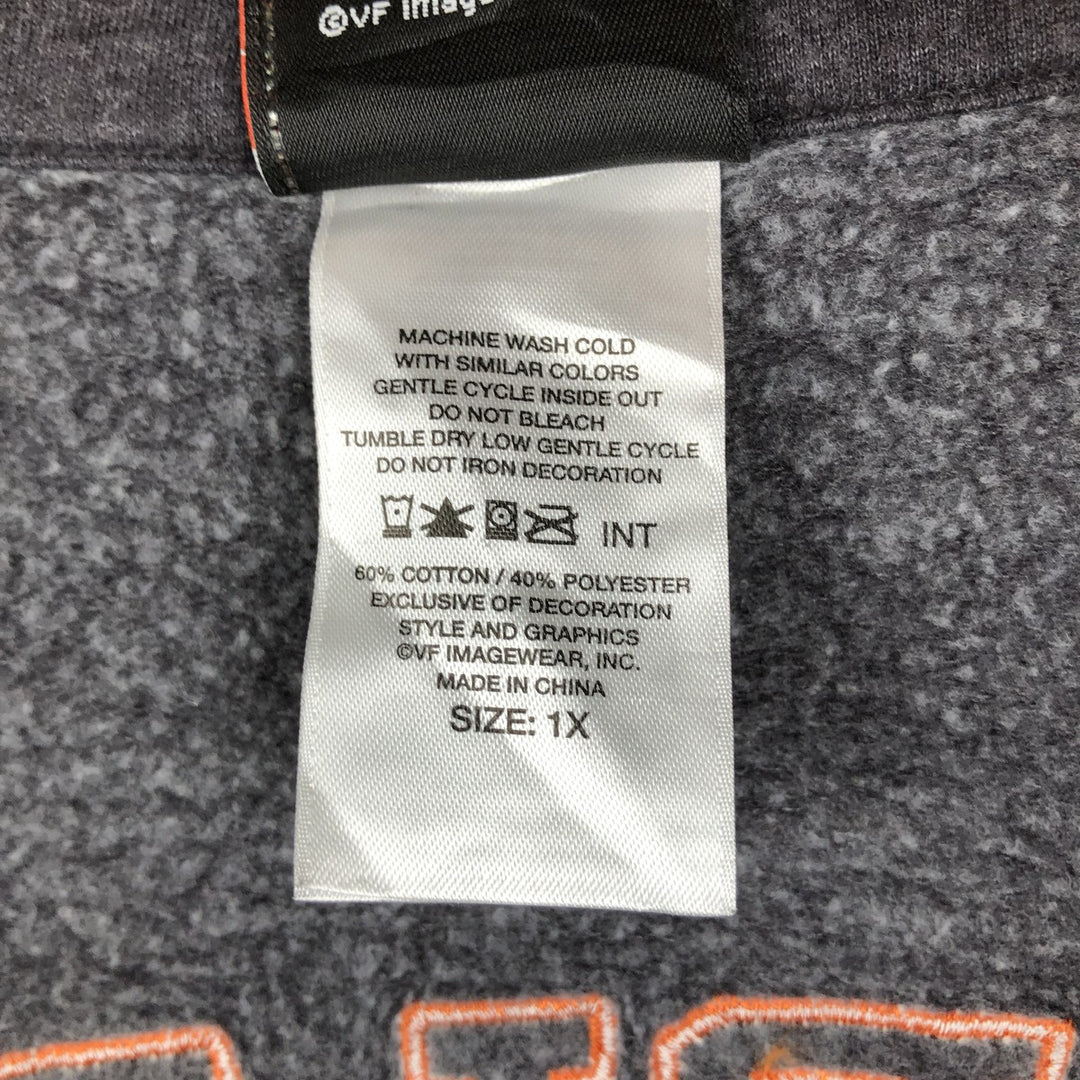 Harley-Davidson Motorcycle Full-Zip Sweatshirt (Women's Size XL) cotton gray type Vintage Second Hand
