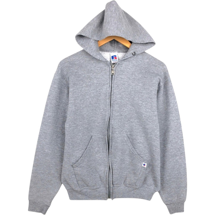 Vintage 90'S Russell Athletic full-zip sweatshirt, size L, men's polyester gray type Vintage Second Hand