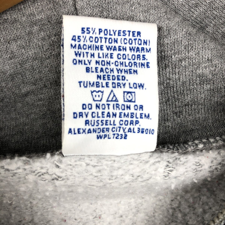 Vintage 90'S Russell Athletic full-zip sweatshirt, size L, men's polyester gray type Vintage Second Hand