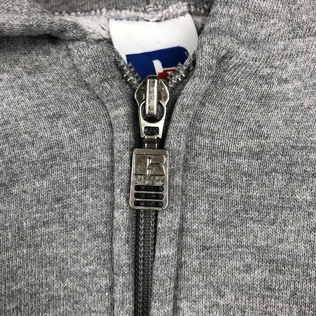 Vintage 90'S Russell Athletic full-zip sweatshirt, size L, men's polyester gray type Vintage Second Hand