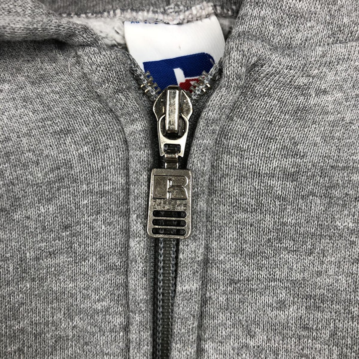 Vintage 90'S Russell Athletic full-zip sweatshirt, size L, men's polyester gray type Vintage Second Hand