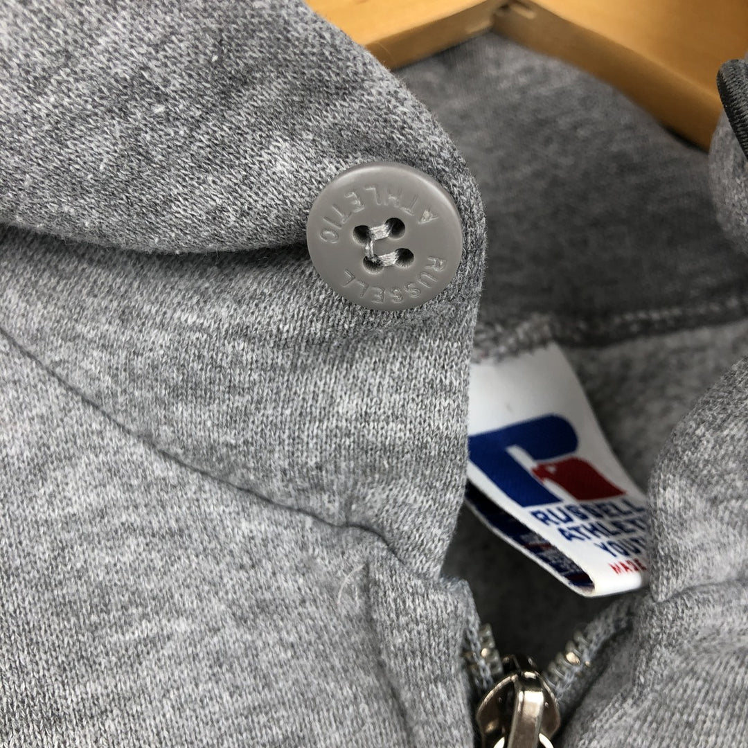 Vintage 90'S Russell Athletic full-zip sweatshirt, size L, men's polyester gray type Vintage Second Hand