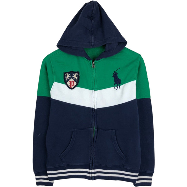 Ralph Lauren POLO RALPH LAUREN Sweat Full-Zip Hoodie, Women's Size M (approx.) cotton navy blue type Vintage Second Hand