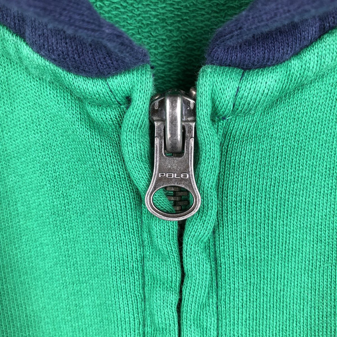 Ralph Lauren POLO RALPH LAUREN Sweat Full-Zip Hoodie, Women's Size M (approx.) cotton navy blue type Vintage Second Hand