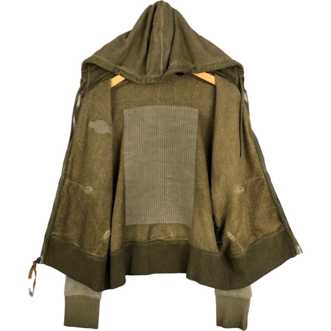 Harley-Davidson Motorcycle Sweat Full-Zip Hoodie, Women's Size L (approx.) cotton Khaki type brown Vintage Second Hand