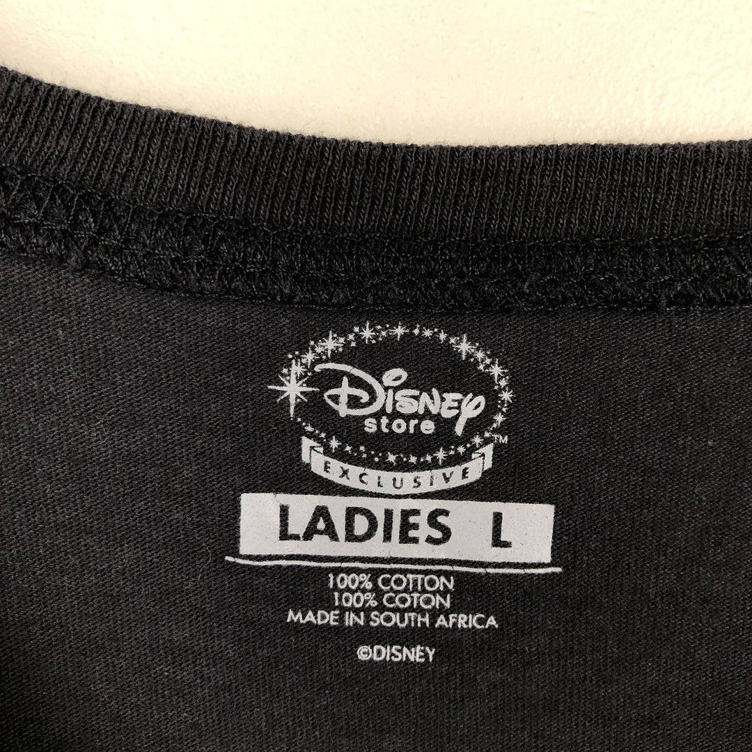 Disney Nightmare Before Christmas Jack Skellington Character Print Long-Sleeve T-Shirt (Women's Size L) cotton black type Vintage Second Hand