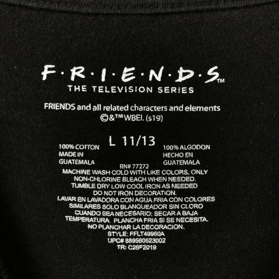 FRIENDS TV Drama Long-Sleeve T-Shirt (Women's Size M) cotton black type Vintage Second Hand