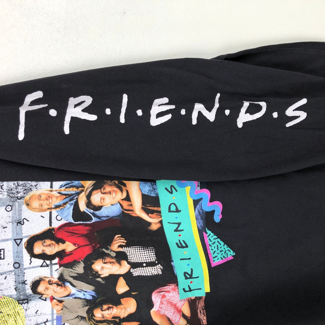 FRIENDS TV Drama Long-Sleeve T-Shirt (Women's Size M) cotton black type Vintage Second Hand