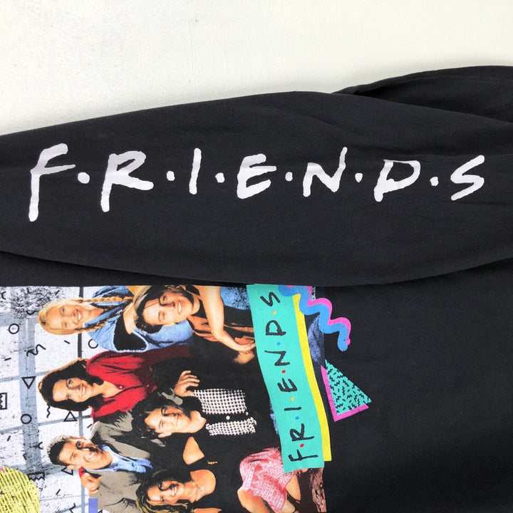 FRIENDS TV Drama Long-Sleeve T-Shirt (Women's Size M) cotton black type Vintage Second Hand
