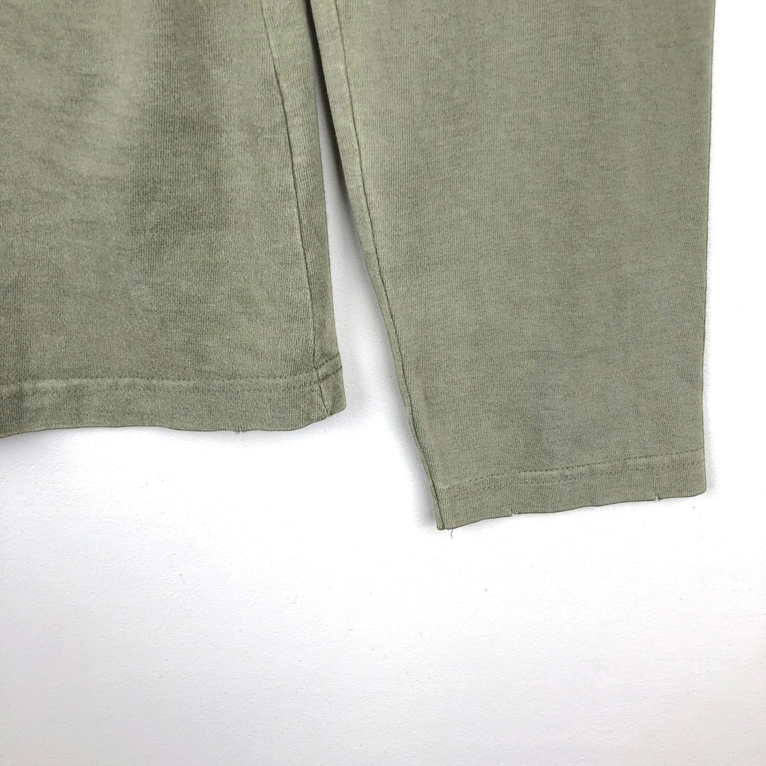 DE PUTA MADRE 69 Pin-up Girl Long-Sleeve T-Shirt (Women's Size M) cotton Khaki type sage green Vintage Second Hand