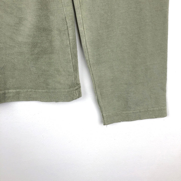 DE PUTA MADRE 69 Pin-up Girl Long-Sleeve T-Shirt (Women's Size M) cotton Khaki type sage green Vintage Second Hand