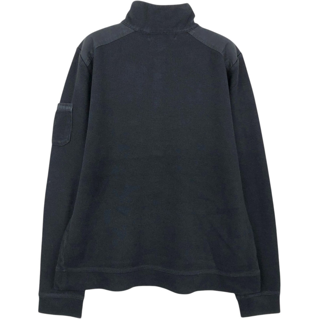 Ralph Lauren LAUREN Ribbed Cotton Knit Half-Button Sweater, Women's Size M (approx.) cotton black type Vintage Second Hand