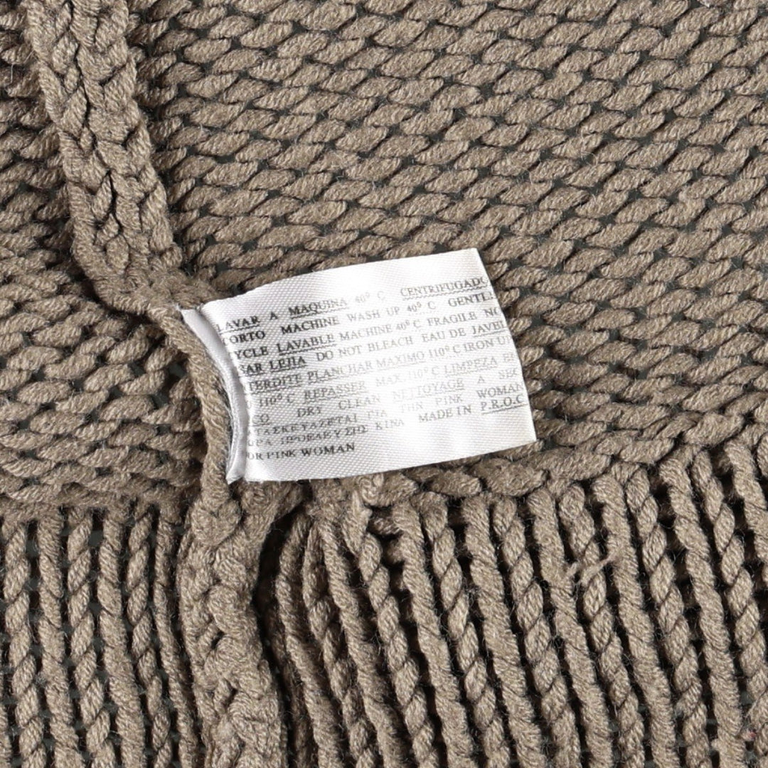 Pink, open-front acrylic knit vest, women's size S. acrylic beige type brown Vintage Second Hand