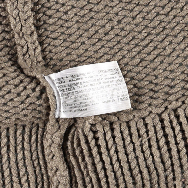 Pink, open-front acrylic knit vest, women's size S. acrylic beige type brown Vintage Second Hand