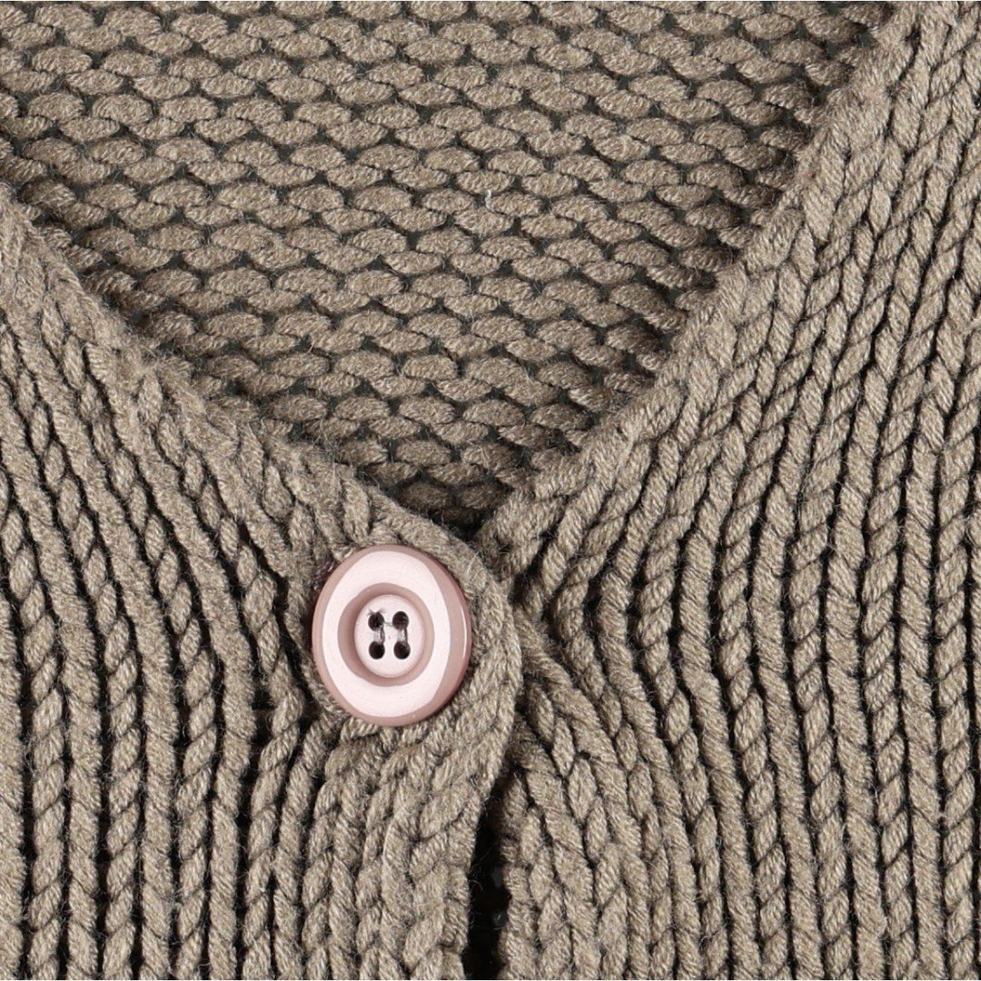 Pink, open-front acrylic knit vest, women's size S. acrylic beige type brown Vintage Second Hand