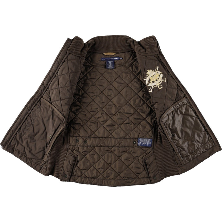 Ralph Lauren RALPH LAUREN SPORT quilted vest, women's size M (approx.) polyester brown type Vintage Second Hand