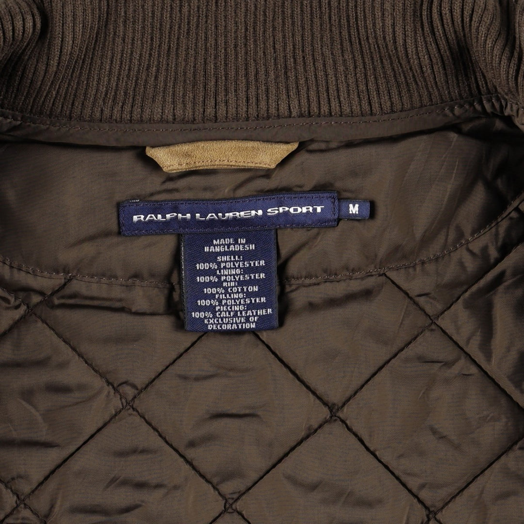 Ralph Lauren RALPH LAUREN SPORT quilted vest, women's size M (approx.) polyester brown type Vintage Second Hand