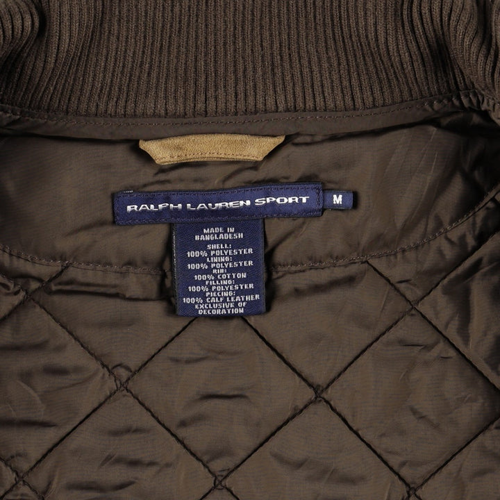 Ralph Lauren RALPH LAUREN SPORT quilted vest, women's size M (approx.) polyester brown type Vintage Second Hand