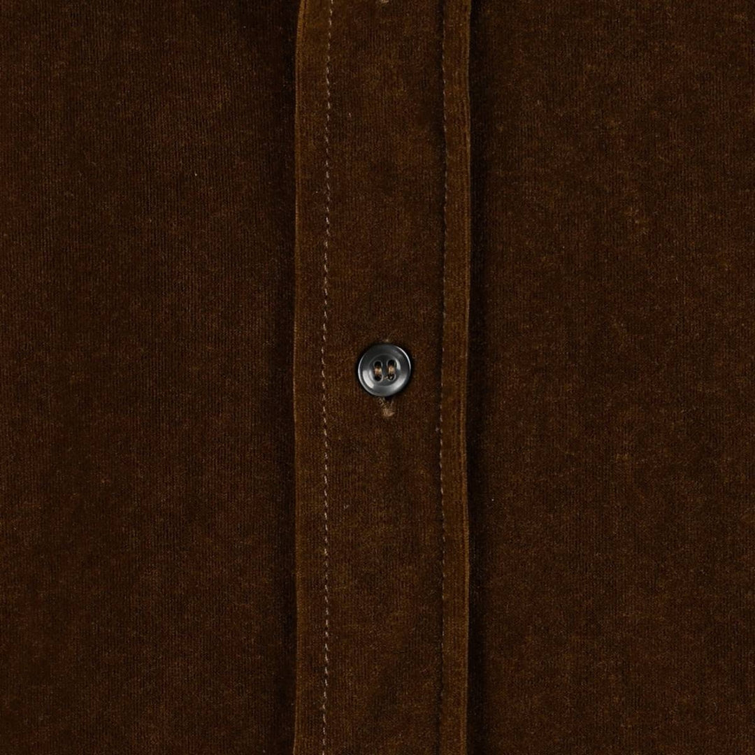 2000'S Diesel Supershirt Long-Sleeve Corduroy Shirt, Made in Italy, Women's Size M (approx.) unclear brown type Vintage Second Hand
