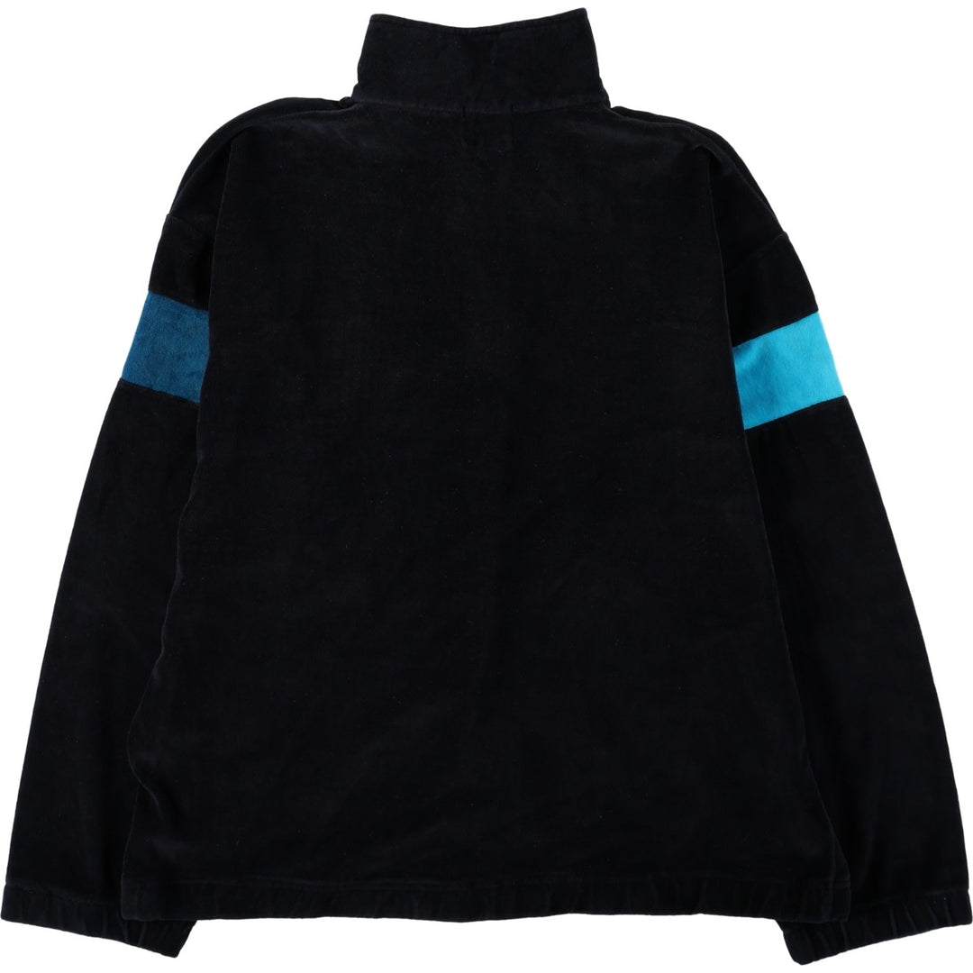 80'S PLAYERS CLUB Velour Jersey Track Jacket, Women's Size L (approx.), Vintage cotton black type Vintage Second Hand