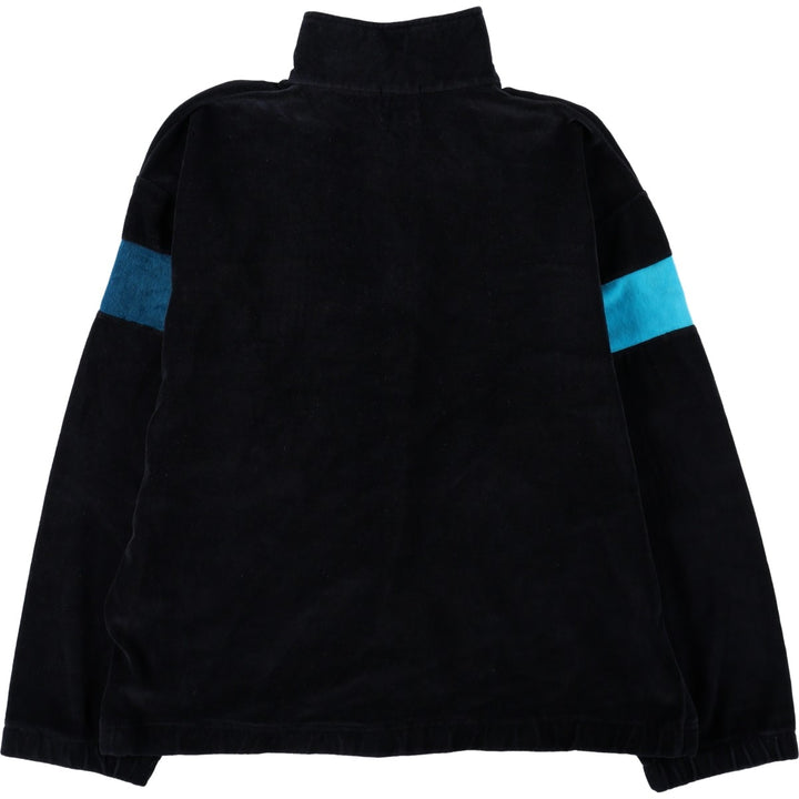 80'S PLAYERS CLUB Velour Jersey Track Jacket, Women's Size L (approx.), Vintage cotton black type Vintage Second Hand