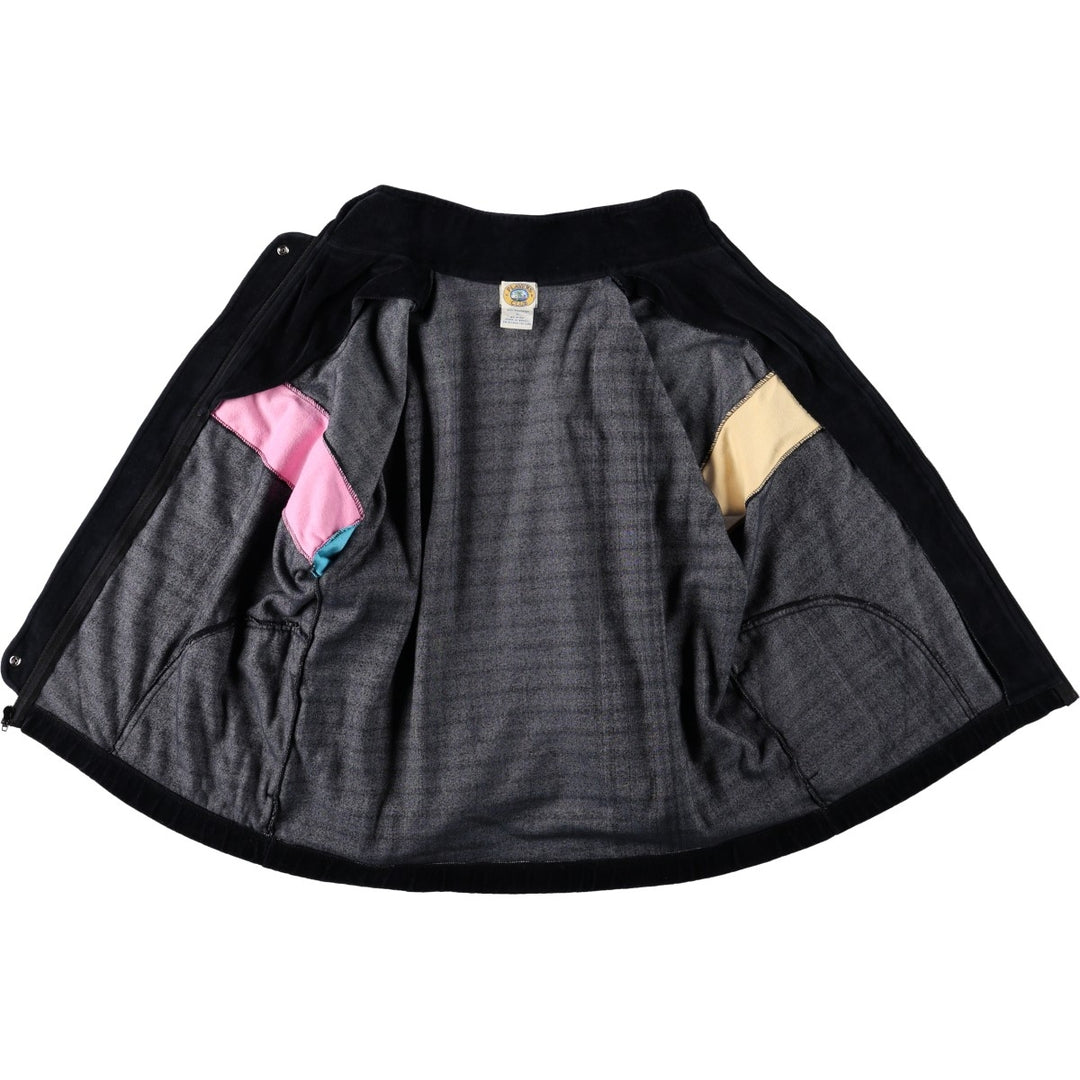 80'S PLAYERS CLUB Velour Jersey Track Jacket, Women's Size L (approx.), Vintage cotton black type Vintage Second Hand
