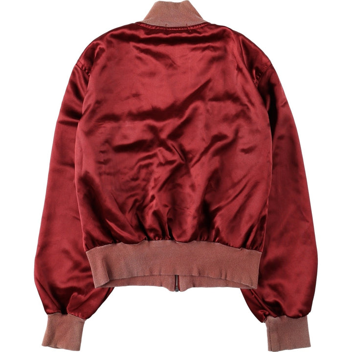 REDS Silk Blouson, Women's Size M (approx.) cotton red type Vintage Second Hand