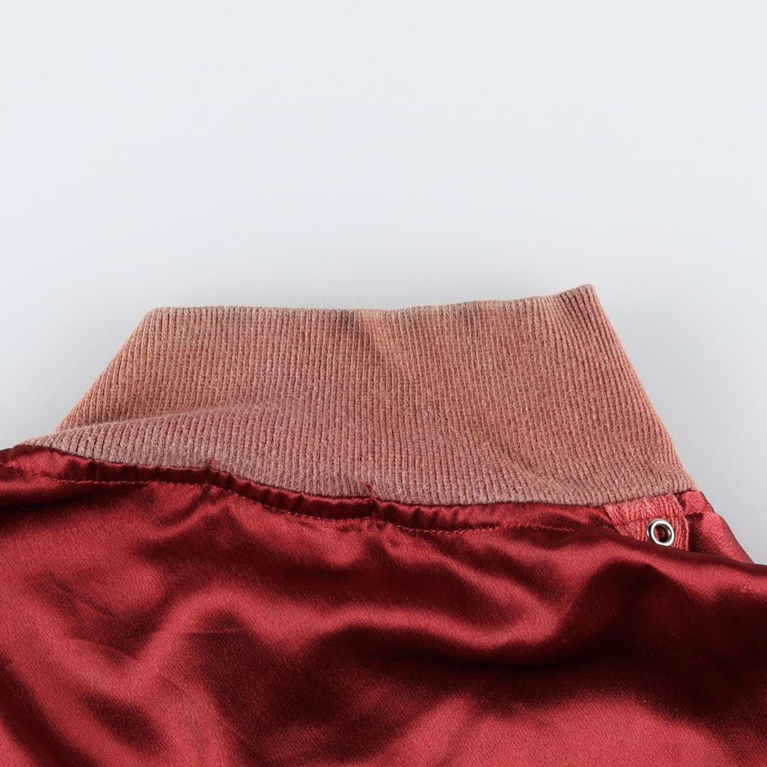 REDS Silk Blouson, Women's Size M (approx.) cotton red type Vintage Second Hand