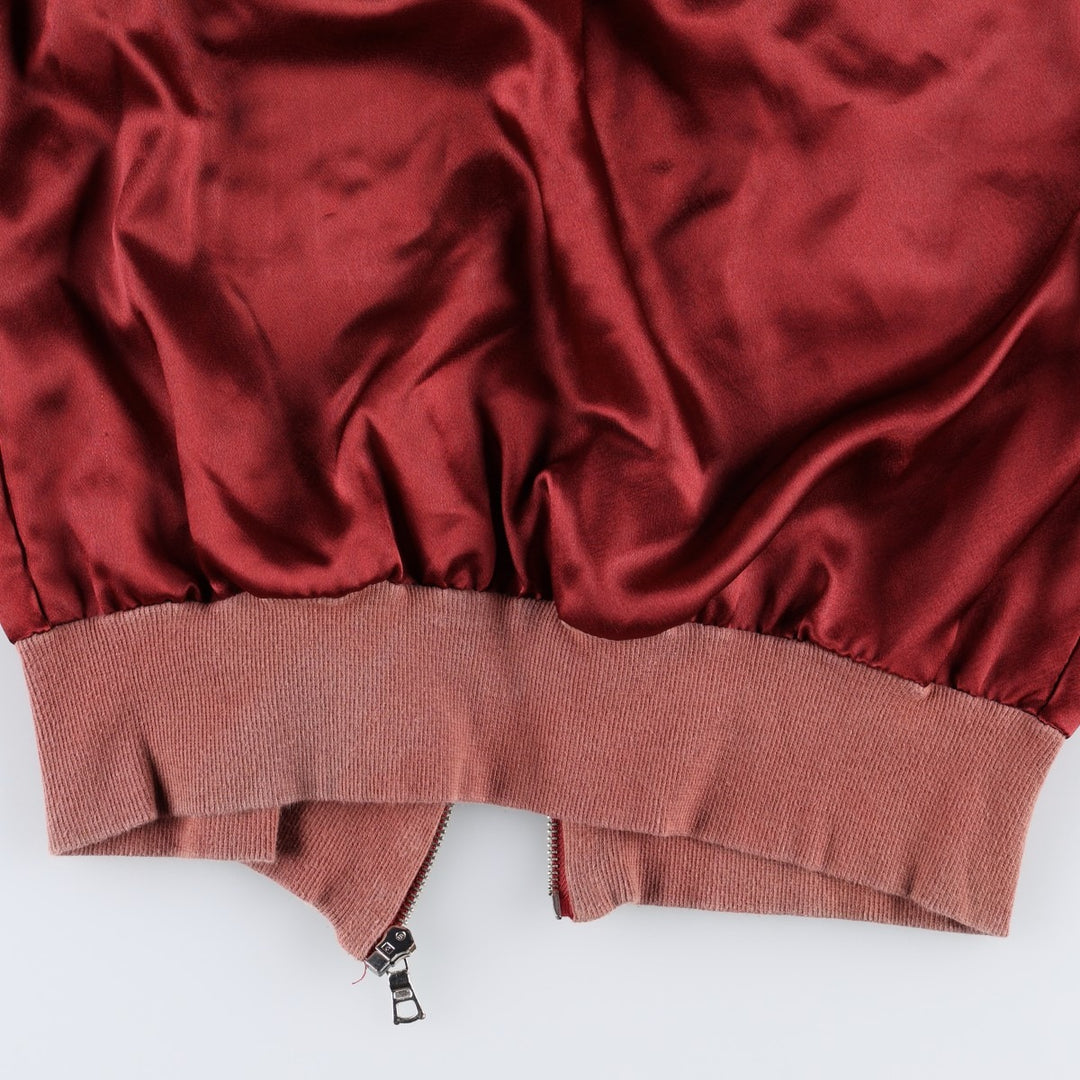 REDS Silk Blouson, Women's Size M (approx.) cotton red type Vintage Second Hand