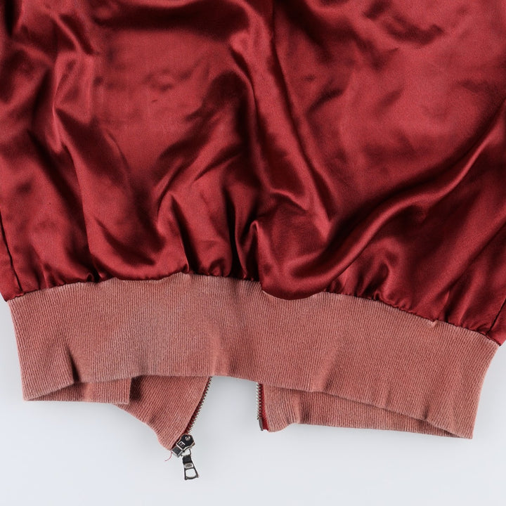 REDS Silk Blouson, Women's Size M (approx.) cotton red type Vintage Second Hand